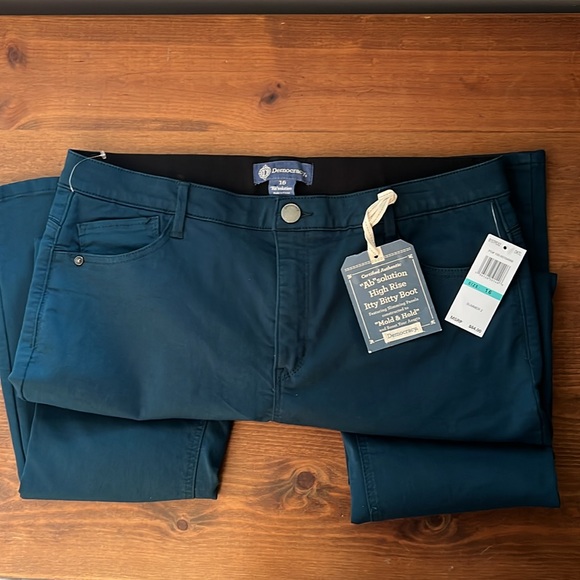 NWT Democracy Ab Solution Teal Itty Bitty Boot Jeans Size 16 - Picture 6 of 6